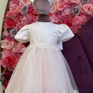 Abito battesimale cipria