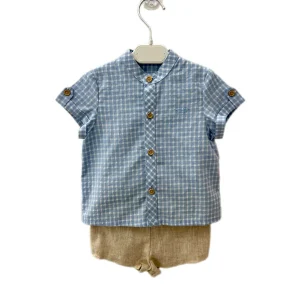 Completo bimbo 2pz con camicia a quadri Del Sur