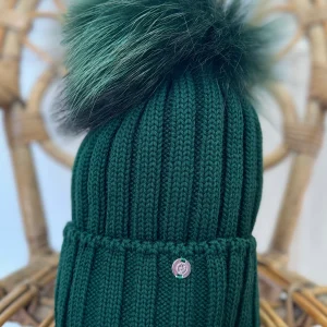 Cappello in lana verde abete