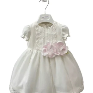 Abito bimba cerimonia con fiori e merletto Teto e Tatta