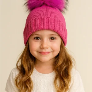 Cappello lana fucsia