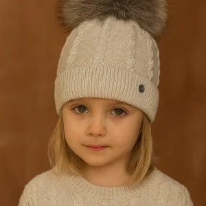 Cappello Lana Beige treccia