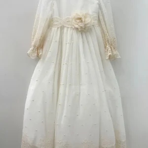 Abito bimba cerimonia con fiore