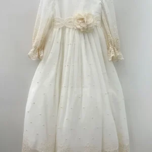 Abito bimba cerimonia con fiore