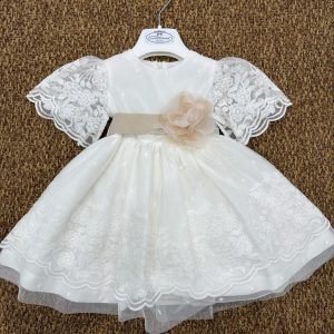 Abito bimba cerimonia con merletto Teto&Tatta