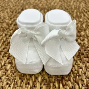 Babbucce neonati con fiocchetto Carlomagno