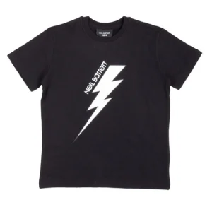 Neil Barrett T-Shirt nera manica corta bambino ragazzo