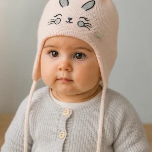 Cappello lana Pink Bunny
