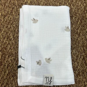 Mussola garzata uccellini Nanna Frufru