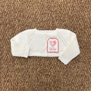 Cardigan neonata crop Del Sur