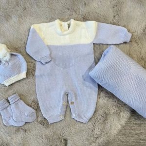 Corredino nascita invernale bimbo Azzurro con Orsetto Lullabi