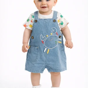 Completo salopette denim crubs