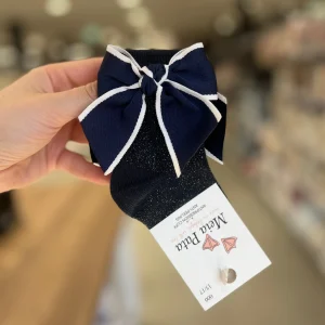 Calzini Blu glitter con Fiocco  - MEIA PATA