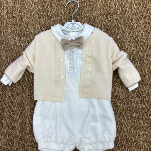 Completo cerimonia panna e beige Marlù