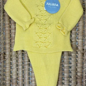 Completo Bimba in maglia con merletto Juliana