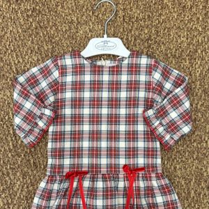 Abito bimba scozzese con fiocchetti Phi Clothing