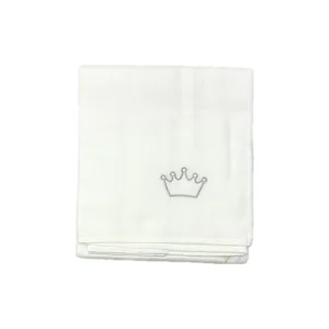 Mussola con ricamo corona Baby Gi