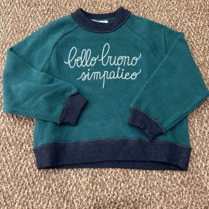 Felpa bambino in caldo cotone con ricamo Fiorile