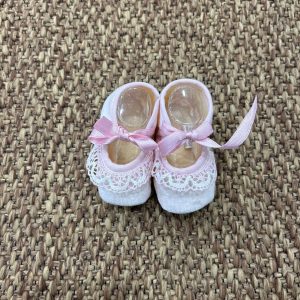 Babbucce neonata con merletto Enfant Made in Italy