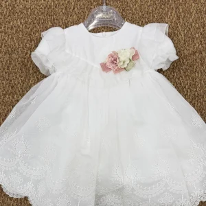 Abito bambina cerimonia dettagli in pizzo e fiori Colorichiari