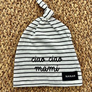 Cappello bimbi a righe con nodo Nanan