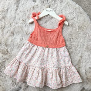 Abito Estivo con Corpino in Maglia e Gonna a Fiori - Wedoble