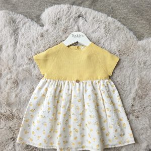 Abito Estivo con Stampa Limoni e Corpino a Nido d'Ape - Wedoble