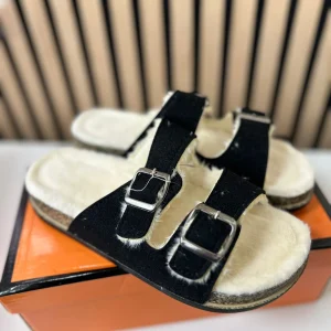 Pantofole donna con pelliccia