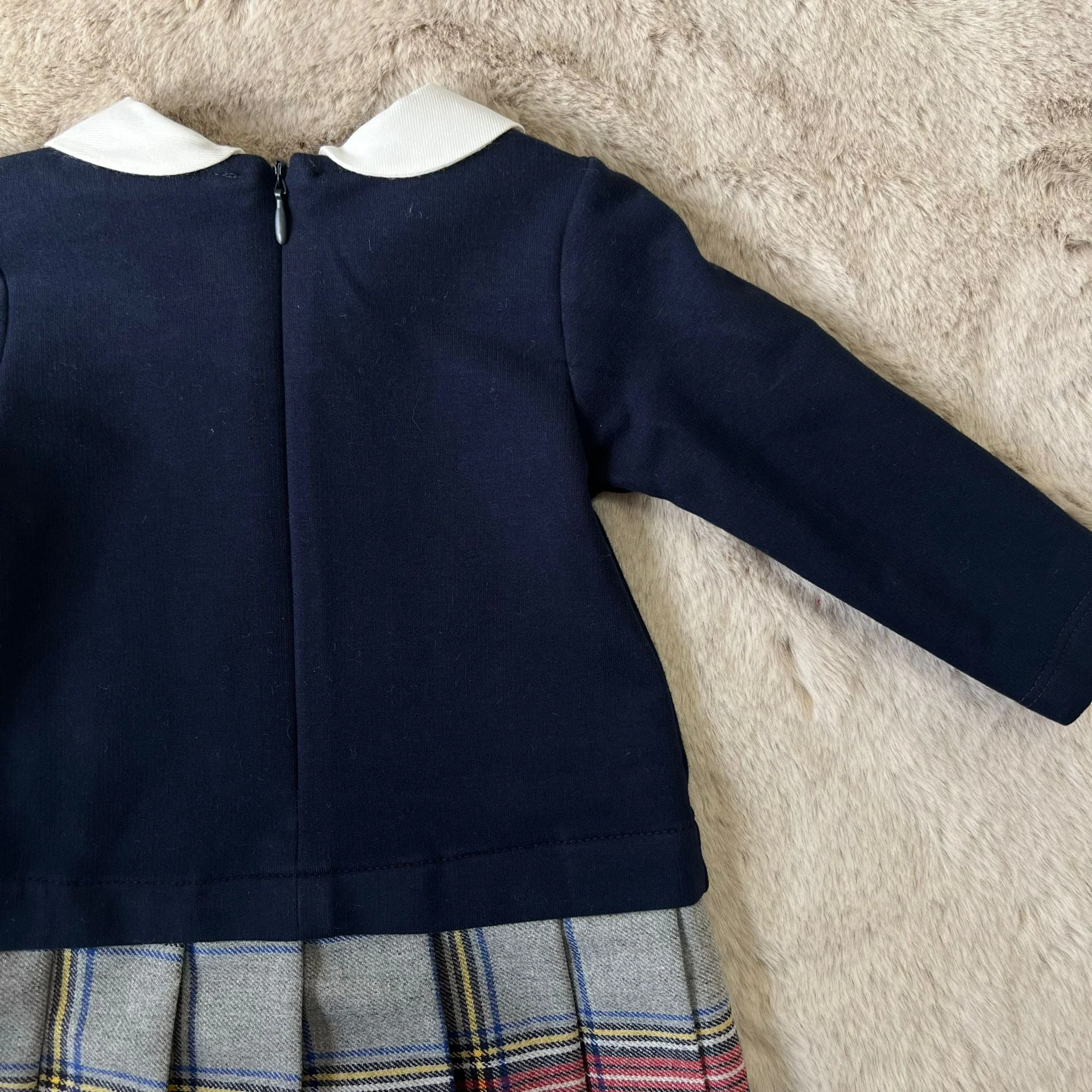 Abitino invernale scozzese bimba con Orsetto Jo Milano - dalla 9 alla 18 mesi - immagine 4