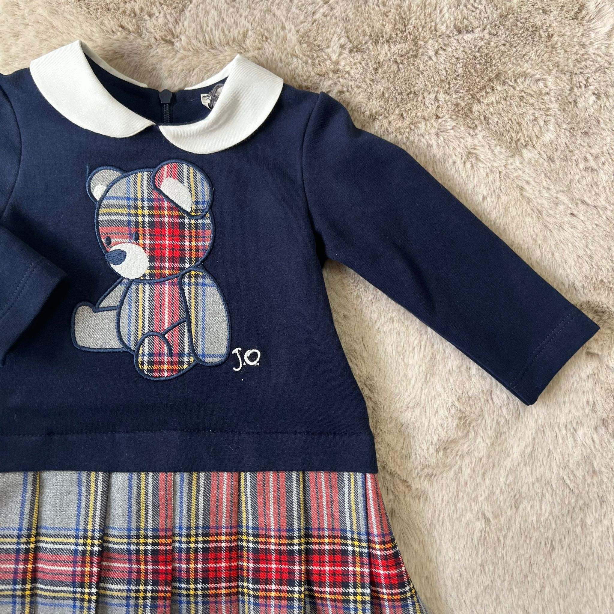 Abitino invernale scozzese bimba con Orsetto Jo Milano - dalla 9 alla 18 mesi - immagine 5