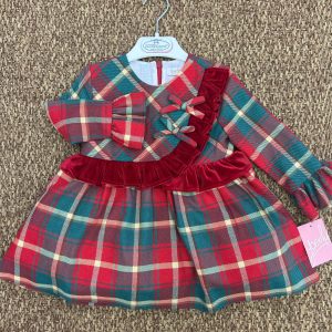 Abito bimba scozzese e fiocchetti Yoedu