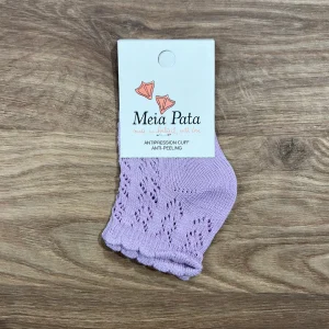 Calzini Corti con Ricamo Lilla Meia Pata - in varie misure
