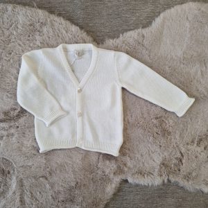 Cardigan bianco in filo - dalla 6 alla 24 mesi