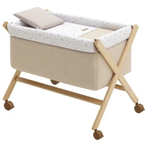 Culla X di legno con materasso, copriletto e lenzuolino - GREENY in varie colorazioni
