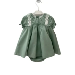 Completo bimba 2pz con volant e merletto Del Sur