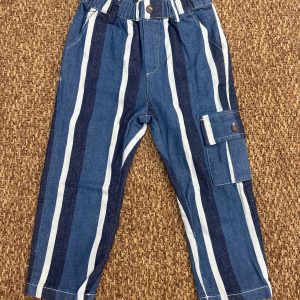 Pantalone bambino a righe con tascone Donsje