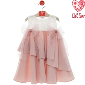 Abito bimba con fiocchi e merletto Del Sur