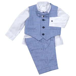Vestito battesimo neonato azzurro