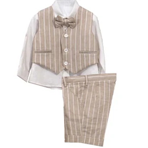 Vestito elegante neonato beige