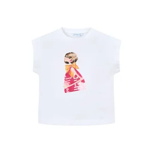 T-shirt MAYORAL da BAMBINA - Bianco