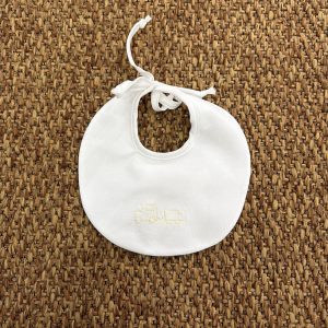 Bavetta neonati ricamo trenino Ninnaoh