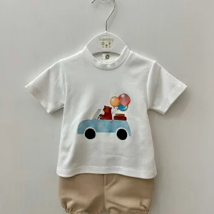 Completo bimbo 2pz con stampa orso Valentina Bebes