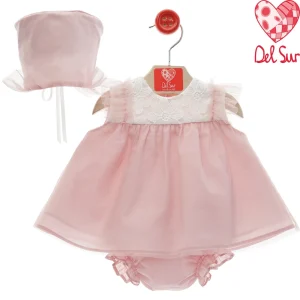 Completo bimba 3pz con veli e merletto Del Sur