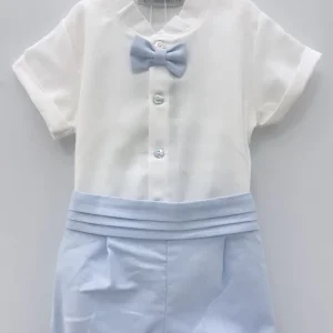 Completo in lino con papillon Calamaro