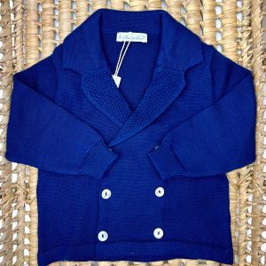 Giacchino bimbo blu in filo Barcellino