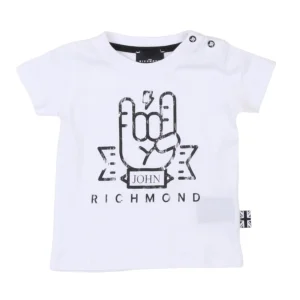 John Richmond T-shirt manica corta bianca neonato